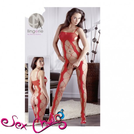 TUTA SEXY A RETE GROSSA CATSUIT OUVERT