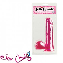 Fallo in jelly DONG W/SUCTION CUP PINK 6 INCH''