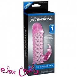 GUAINA FX VIBRATING COUPLES CAGE PINK