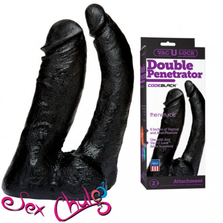 DILDO DOPPIO Natural Double Penetrator Vac-U-Lock''